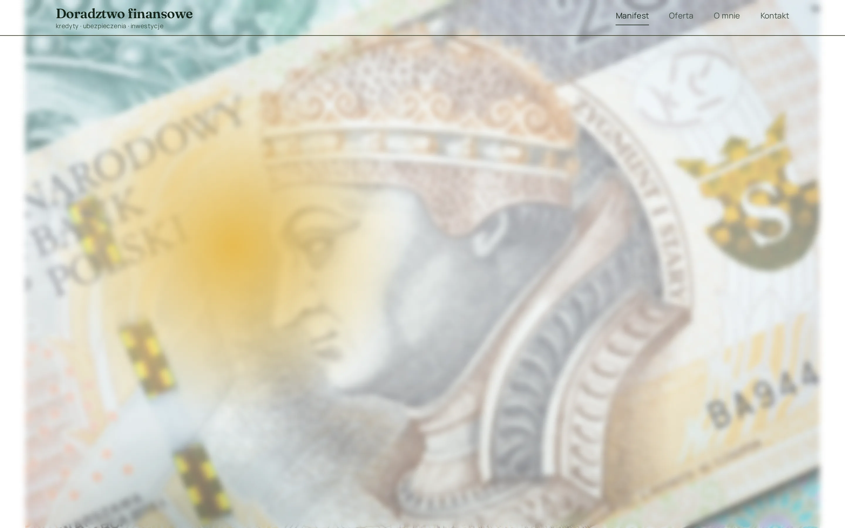 Zrzut ekranu strony Doradztwo finansowe