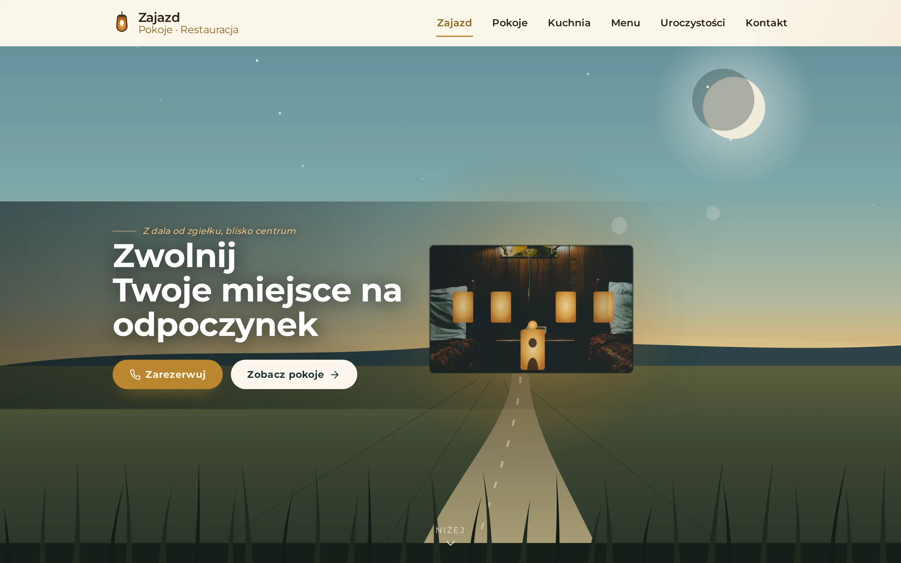 Zrzut ekranu strony Zajazd