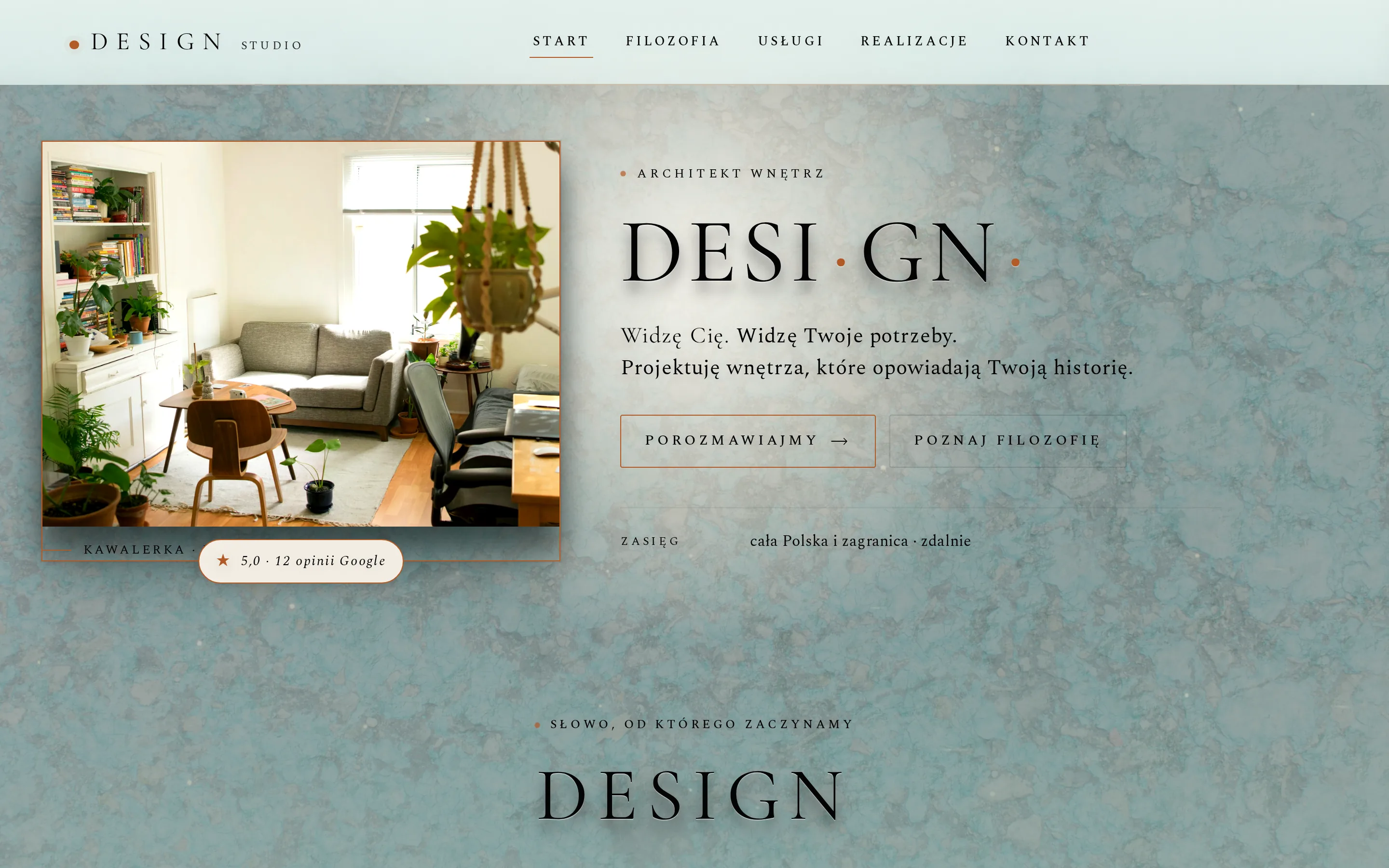Zrzut ekranu strony Studio Design