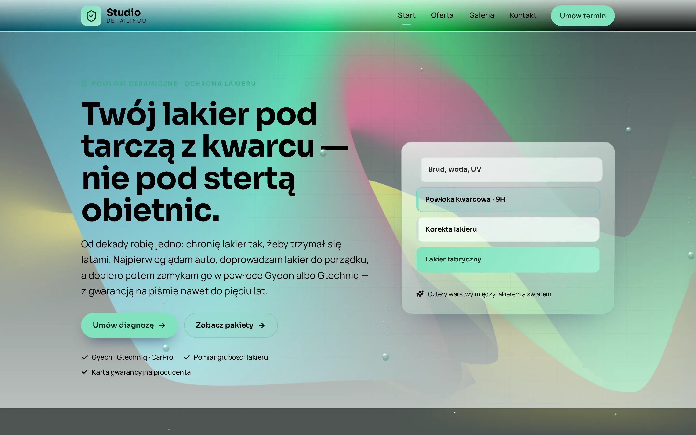 Zrzut ekranu strony P-Detailing