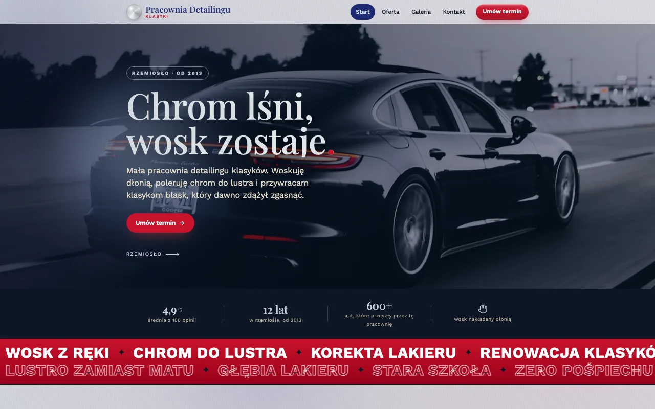 Strona detailingowa Detailing klasyków