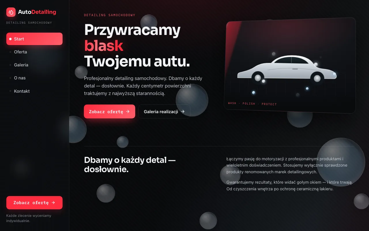 Strona Detailing samochodowy