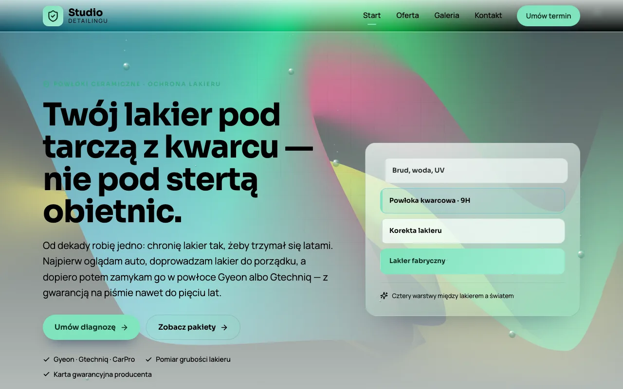 Strona Powłoki ceramiczne & korekta