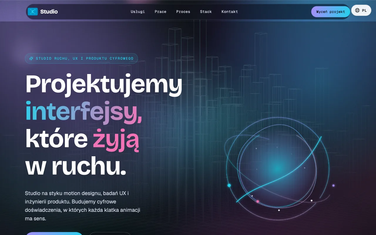 Strona Studio — Fizyka Obiektów
