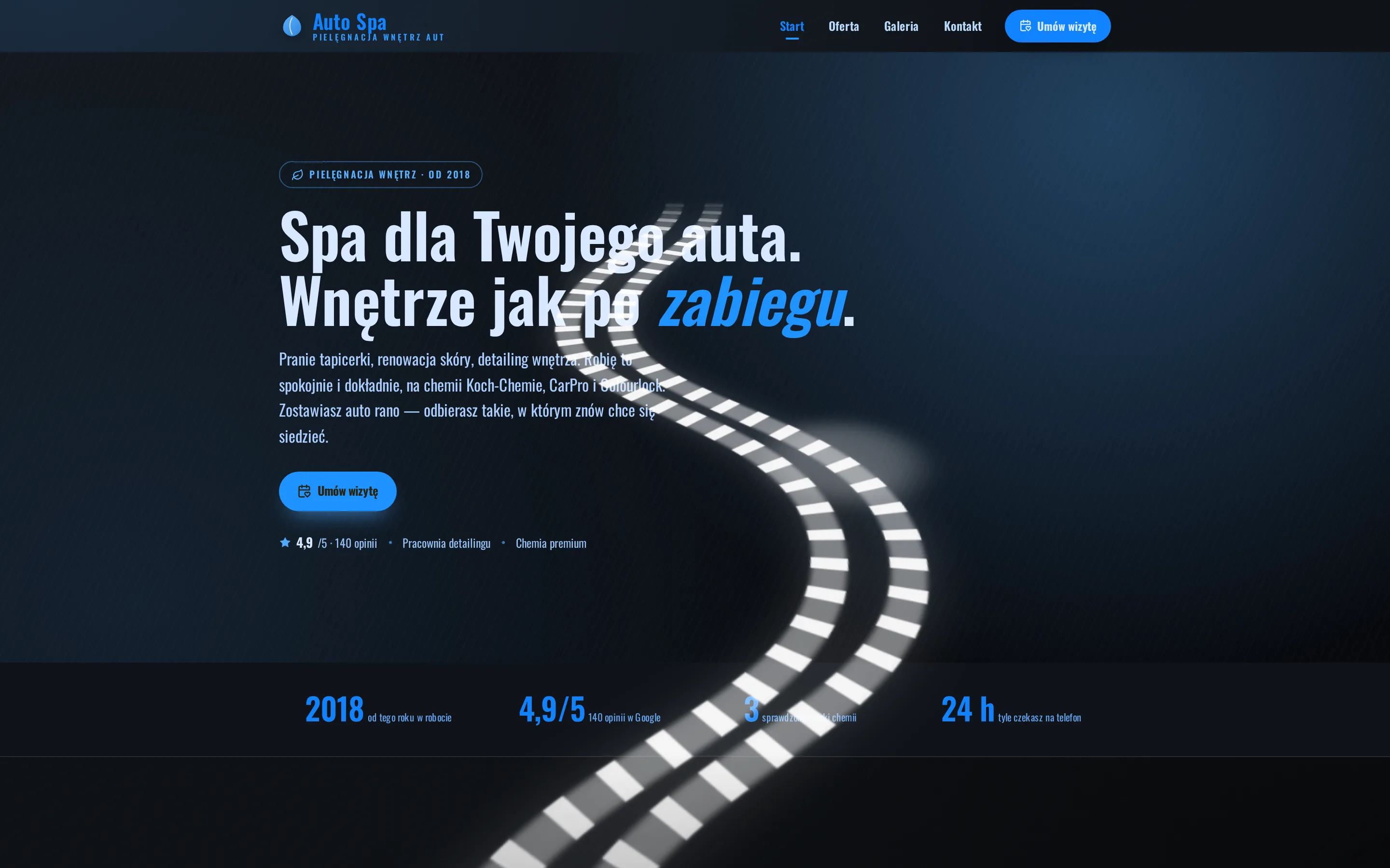 Zrzut ekranu strony Auto Spa
