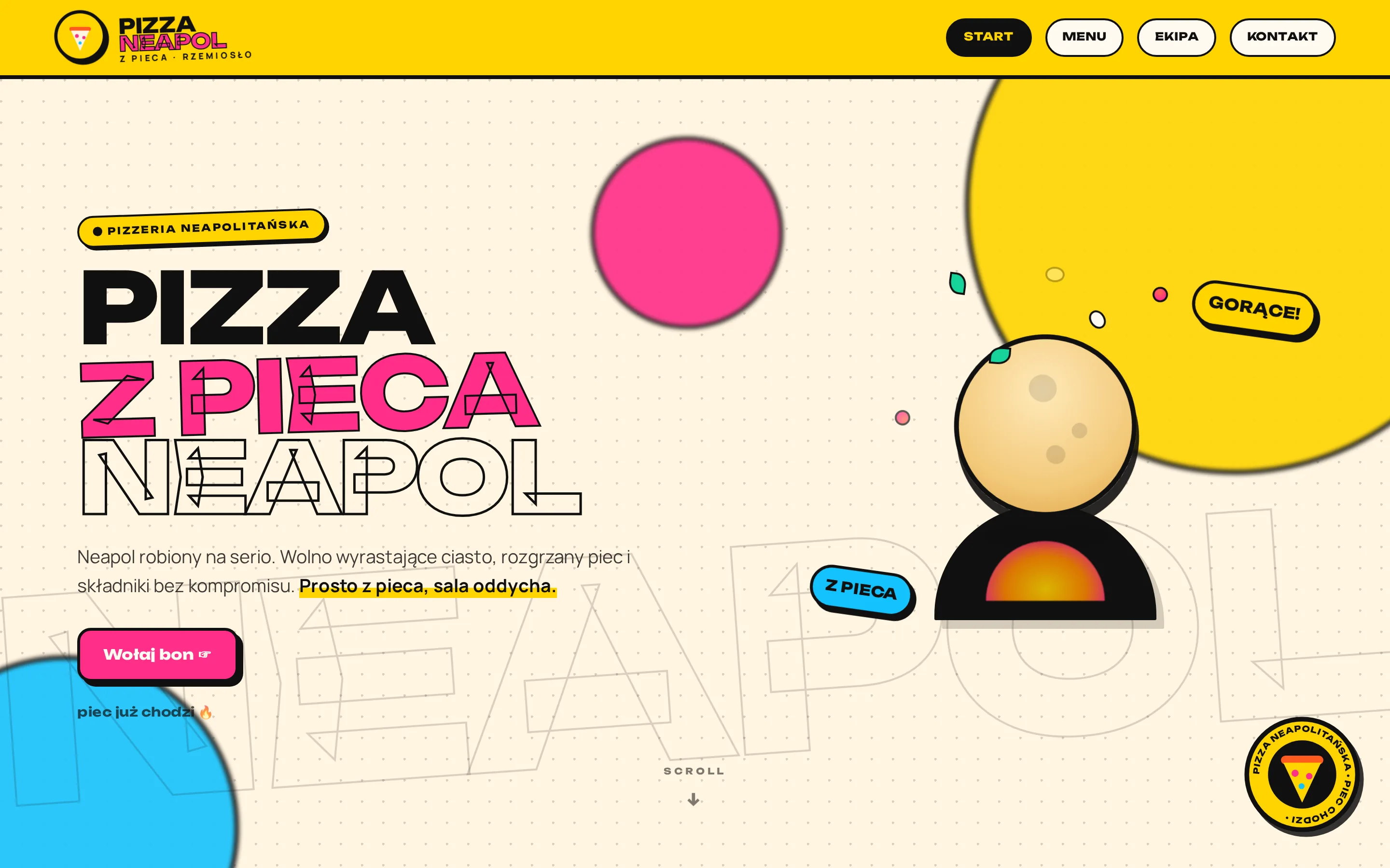Zrzut ekranu strony Piizza Neapol