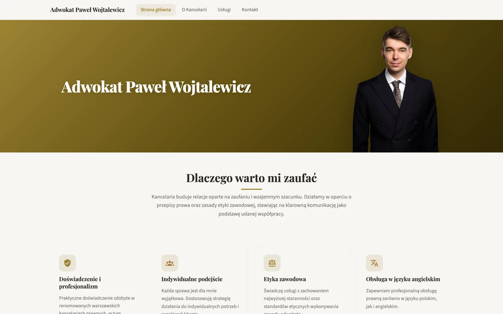 Podgląd strony Adwokat Paweł Wojtalewicz