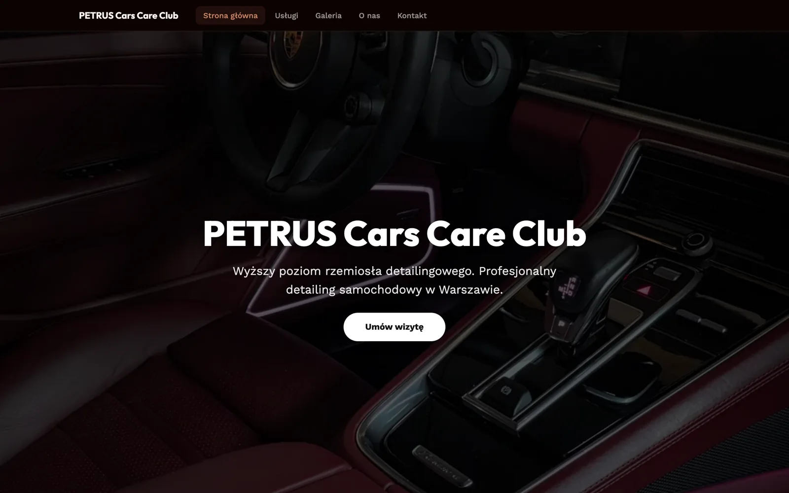 Podgląd strony Petrus Cars Care Club